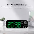 thumbnail image 4 of Réveil Numérique, Commande Vocale 3 Réglable Luminosité Double Affichage LED Réveil Électronique, Compte à Rebours Date Temp Grand Affichage des Nombres Gras Horloge Numérique pour Bureau de Chambre à Coucher, 4 of 8