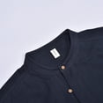 thumbnail image 5 of ZXLBBD T Shirts for Man Fashion Solid Color Stand Collar Long Sleeve Slim Fit Shirt Casual Outdoor Cozy Daily Wear, 5 of 7