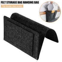 Amerteer Bedside Caddy,Bedside Storage Organizer,Table Cabinet Hanging Storage Organizer,Sofa Felt Bedside Pocket,Under Mattress Holder Bag for Book,Ipad,Tablet,Remotes