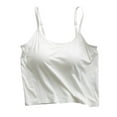 thumbnail image 2 of Antinious Women Sleeveless Solid Cropped Camisole Built In Bras Fitness Tank Tops, 2 of 5