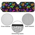 thumbnail image 6 of Uorisanigo Windshield Sun Shade, Foldable Shade Heat Shield, Compatible with 2018-2023 Jeep Wrangler JL JLU Gladiator JT, 52.95 in *16.14 in(Psychedelic Trippy Mushroom), 6 of 7