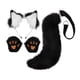 thumbnail image 4 of Conjunto de orejas y cola de aro para el pelo con guantes, accesorios para el pelo, accesorios de cosplay Lolita Negro, 4 of 9