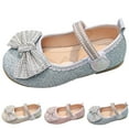 thumbnail image 4 of SXcggal Girls Sandals Fashion New Pattern Cute Bow Sequin Decoration Flat Bottom Versatile Hook Loop Shoes Breathable Lightweight Cozy Girls Shoes, 4 of 9