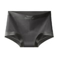 thumbnail image 2 of Avrnliq Womens High Waisted Ribbed Cotton Underwear, 100% Soft Breathable Seamless Panties with Tummy Control, Dark Gray Daily Wear No Show (L-XXXL),Size XL, 2 of 6