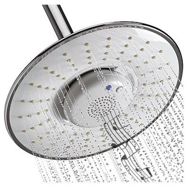 086001 8 in. Rain Shower Head With Bluetooth Waterproof Speaker