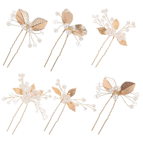 PTOOTP Golden Wedding Hair Clips Rhinestone and Bridal Accessories for Decor