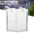 thumbnail image 3 of Small Betta Fish Tank Hex Shape Superimposable Portable Aquarium Tank Fish Tank Starter Kits Portable Mini Aquarium Tank for Office Decoration (Transparent), 3 of 9