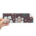 thumbnail image 1 of Brown Flower Flower Paint Rectangle Bumper Sticker Notebook Window Decal, 1 of 1