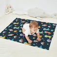 thumbnail image 2 of Space Dinosaurs Rockets Planets Blanket,Comfortable Soft Flannel Throw Blanket,All Season,Warm Lightweight Blankets for Sofa Bed Couch Living Room Chair,30"x40", 2 of 4