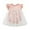 Pink, variant on REDARER Girls Flutter Sleeve Tutu Dress with Daisy Embroidery & Mesh Skirt Summer Casual Party Dress for Kids,80