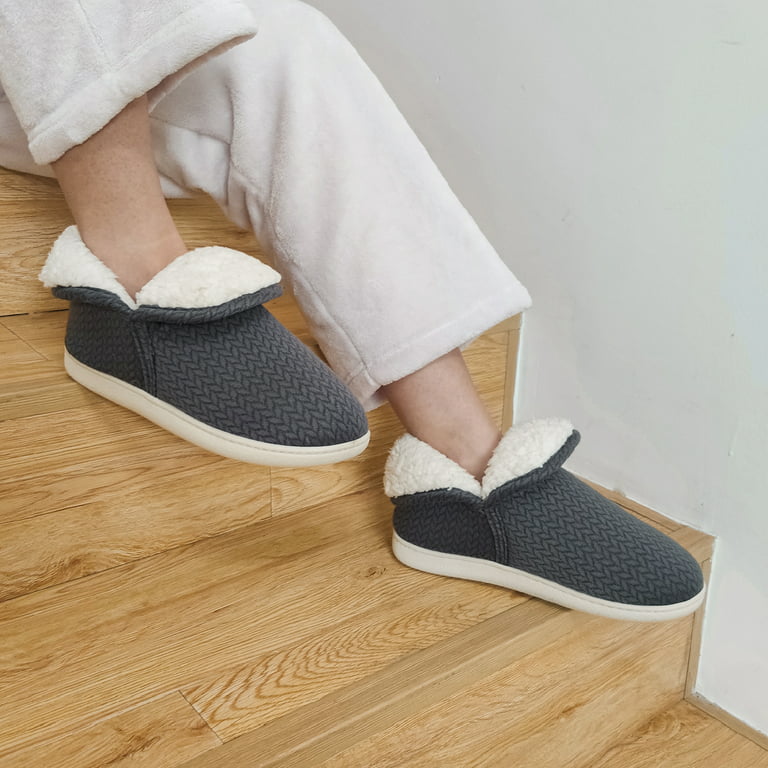 VONMAY Women's Fuzzy Slippers Booties Indoor Outdoor House Shoes 