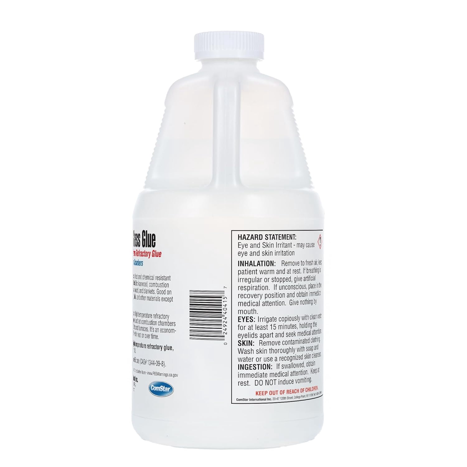 ComStar Water Glass Glue, 1/2 Gallon, High Temperature Combustion Chamber Glue, Super Strong Adhesive for Boilers & Furnaces, Heat & Chemical Resistant, Repairs & Sets Refractory Chambers (40-415)