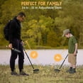 thumbnail image 6 of GVDV Metal Detector for Kids, High Accuracy Gold Digger with 7.4 inch Waterproof Lightweight Search Coil and 24"-35" Adjustable Stem for Junior & Youth, Yellow, 6 of 8