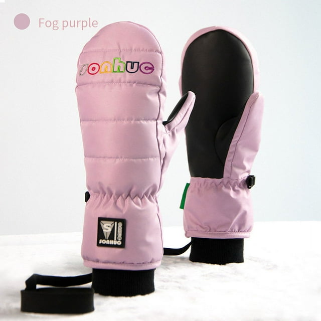 Guantes de esquí para hombres y mujeres, deportes de invierno al aire libre, a prueba de viento, impermeables, cálidos, individuales y dobles, bolsa para dedos y manos congestionadas