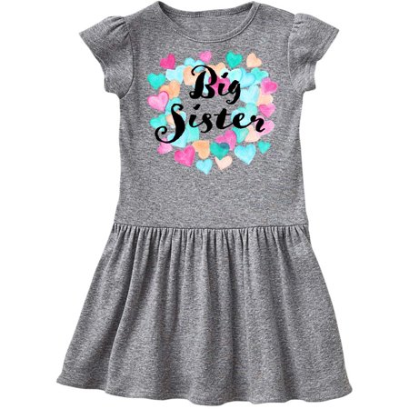 

Inktastic Big Sister hearts Gift Toddler Girl Dress