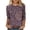 Purple, variant on Feancey 3/4 Length Sleeve T Shirts for Women Textured Floral Graphic Tees Dressy Casual Plus Size Tops Loose Vintage Tunic Blouse Black L