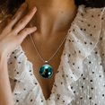 thumbnail image 3 of Sea Lion Womens Glass Circular Pendant Necklace - Elegant Jewelry Piece for Women, 3 of 5