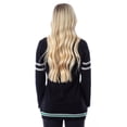 thumbnail image 4 of Harry Potter Womens' Slytherin House Crest Open Front Cardigan Juniors Knit Sweater, 4 of 8