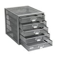 thumbnail image 5 of Mind Reader File Storage Drawers, Desk Organizer, Multi-Purpose, Crafts, 11"L x 14"W x 11"H, Silver, 5 of 9