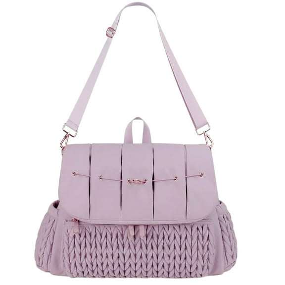 Upgrades Baby Diaper Bag Convertible Backpack with Prams Straps & Portable Changing Pad Essential Diaper Bag for Moms