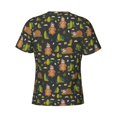 thumbnail image 6 of Vsdgher Funny Sloths In The Forest Print Men's Dry Fit Mesh Athletic Shirts Moisture Wicking Tennis T-Shirt Tops, 6 of 9