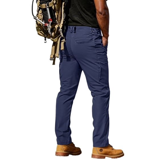 Tactical Pants for Men Cargo Work Pants Durable Ripstop with Pockets Outdoor Water Resistant Hiking Working Construction Pants Navy XL