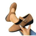 thumbnail image 5 of Miluxas Women's Comfortable & Lightweight Wedges Shoes Versatile Business Casual Dress Shoes Work office Cute Stylish Everyday Walking Shoes Brown 6.5(38), 5 of 9