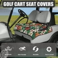 thumbnail image 3 of Whosucclay Tropical Floral Golf Ball Golf Cart Seat Protector, Elastic Anti-Slip for 2 Person Golf Cart Seat Foldable Design Golf Seat Cover, 52.36"x 32.28", 3 of 7