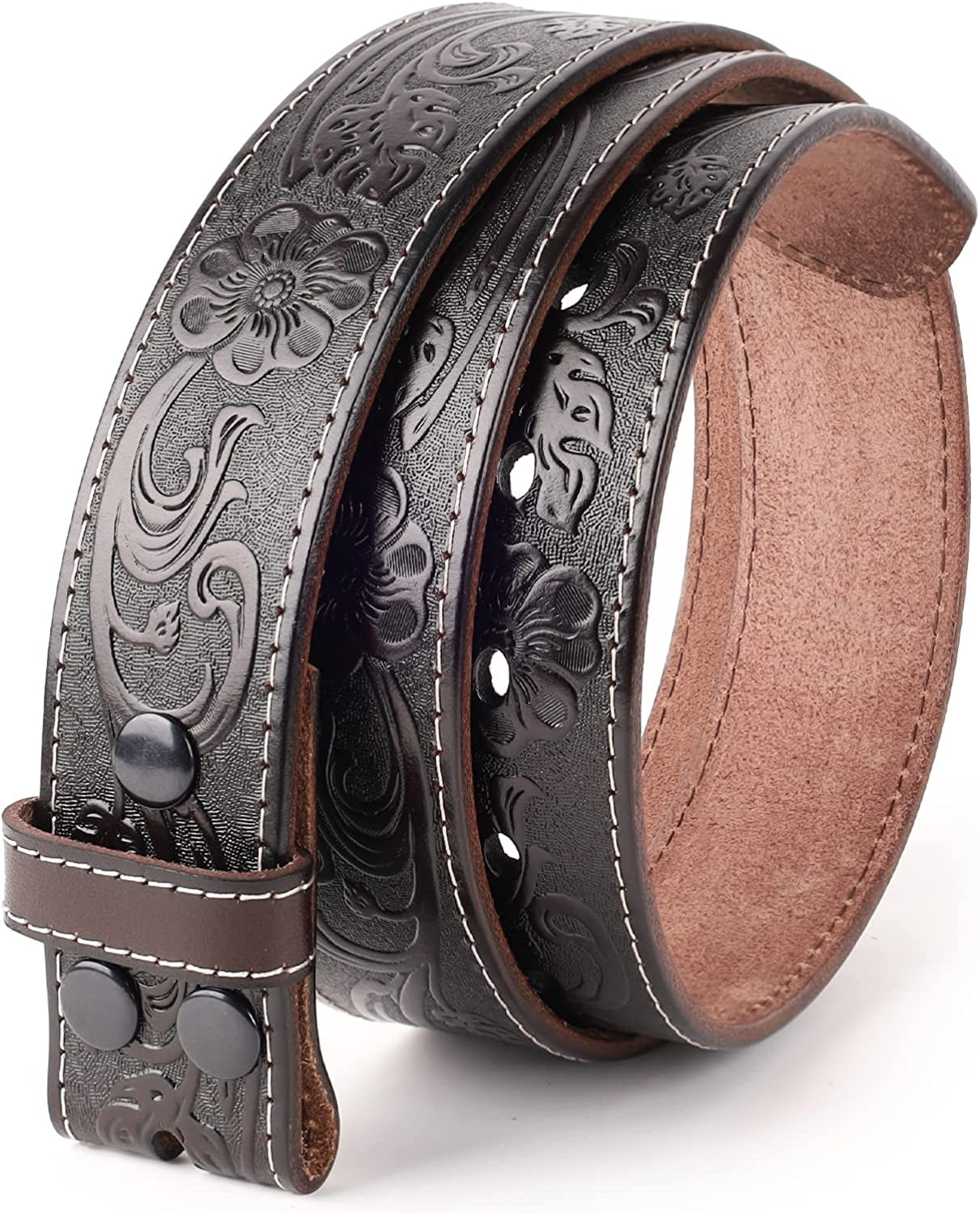 Npet Western Belt For Men Full Grain Leather Engraved Tooled Men Belt