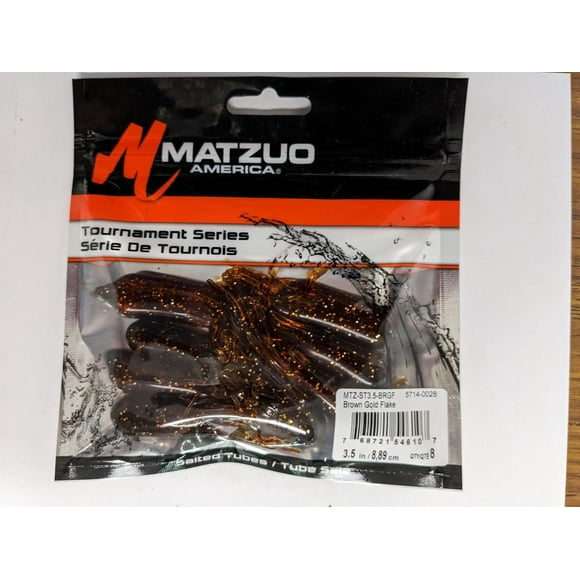 Matzuo MTZ-ST3.5-BRGF Tube salé flocon d'or brun 3,5" 8Pk Tube salé flocon d'or brun