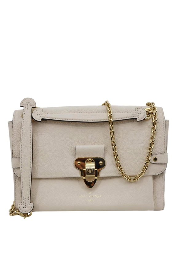Pre-Owned Louis Vuitton Vavin PM Monogram Empreinte Leather Shoulder Bag Cream