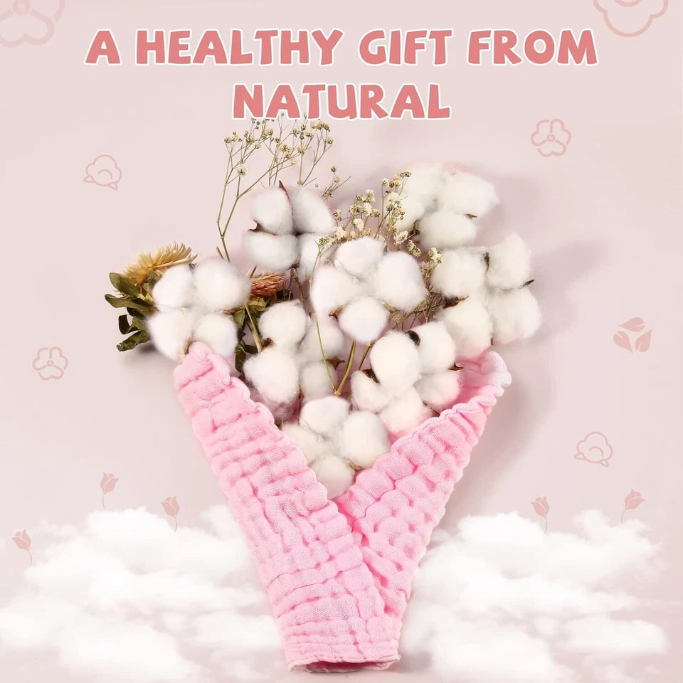 PRIME - Mukin Baby Washcloths And Burp Cloths, Soft Absorbent Towels For Newborns