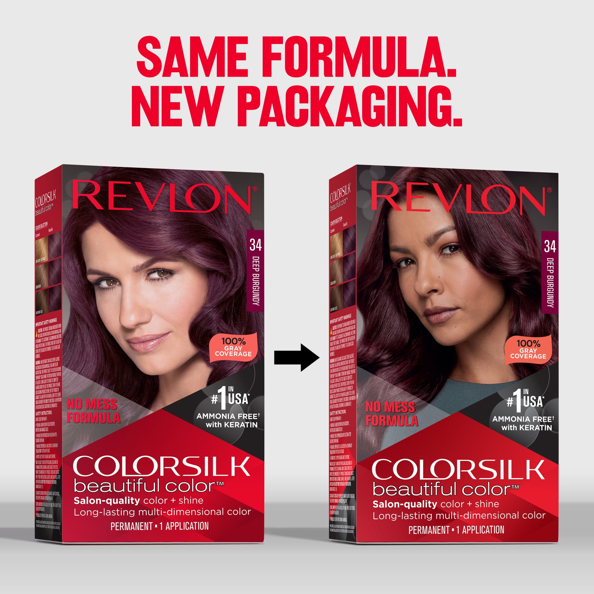 Revlon ColorSilk Beautiful Color Permanent Hair Color 3 Pack, Deep Burgundy, 3 Pack