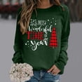 thumbnail image 3 of TIANZEN Women's Long Sleeved Crew Neck Print Lightweight Hoodie Juniors Sweatshirts, 3 of 4