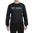 thumbnail image 2 of Boy Mama All Day Everyday Mom Son Gift | Mens Mother's Day Crewneck Graphic Sweatshirt, Black, Large, 2 of 4
