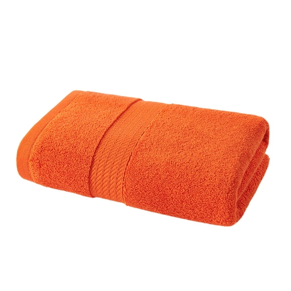 Pure Cotton Towel,Classic Bath Towels Set of 1,Cotton Soft Bath Towels,39.4''X19.7'' Highly Absorbent and Quick Dry,Multi-purpose Plush Shower Towels,Towels for Home,Hotel,Bathroom(Orange)