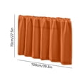 thumbnail image 3 of Roiihwy Cabinet Curtains Sink Skirt for Bathroom, Dust Proof Short Curtains for Kitchen Shelves Wall Panel Hanging Doorway Closet Storage Room, Dishwasher Curtain Cover, Orange, 3 of 6
