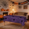 thumbnail image 2 of Halloween Disposable Tablcloth, Spider and Cobweb Pattern Plastic Table Covers, Halloween Party Supplies Favors, 2 of 6