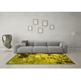thumbnail image 3 of Ahgly Company Machine Washable Indoor Rectangle Abstract Yellow Contemporary Area Rugs, 5' x 7', 3 of 4