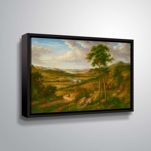 ArtWallVillage View, Gallery Wrapped Floater-framed Canvas by David Rollins