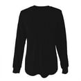 thumbnail image 3 of Blouses For Women Fashion Long Sleerainbowe Pleated Ruffles Top Wrinkle Black Summer Cute Blouse XL, 3 of 3