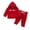 Red, variant on CYRBOKO Girls Boys Outfit Sets with Pocket, Elastic Waist Two-piece Long Sleeve Hooded Cotton Sweatsuits Purple Size 10-12 T