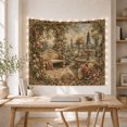 thumbnail image 5 of Two Pale Doves on a Flowered Courtyard Path, Peaceful Vintage for Bird Lovers, Dove Rose Garden Art, Wedding Gift, Tapestry Wall Hanging for Bedroom and Living Room, 5 of 7