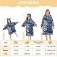 thumbnail image 4 of FORMRS Wearable Blanket Hoodie with Sleeves for Kids Cozy Flannel Sweatshirt, Blue Night Sky, 4 of 7