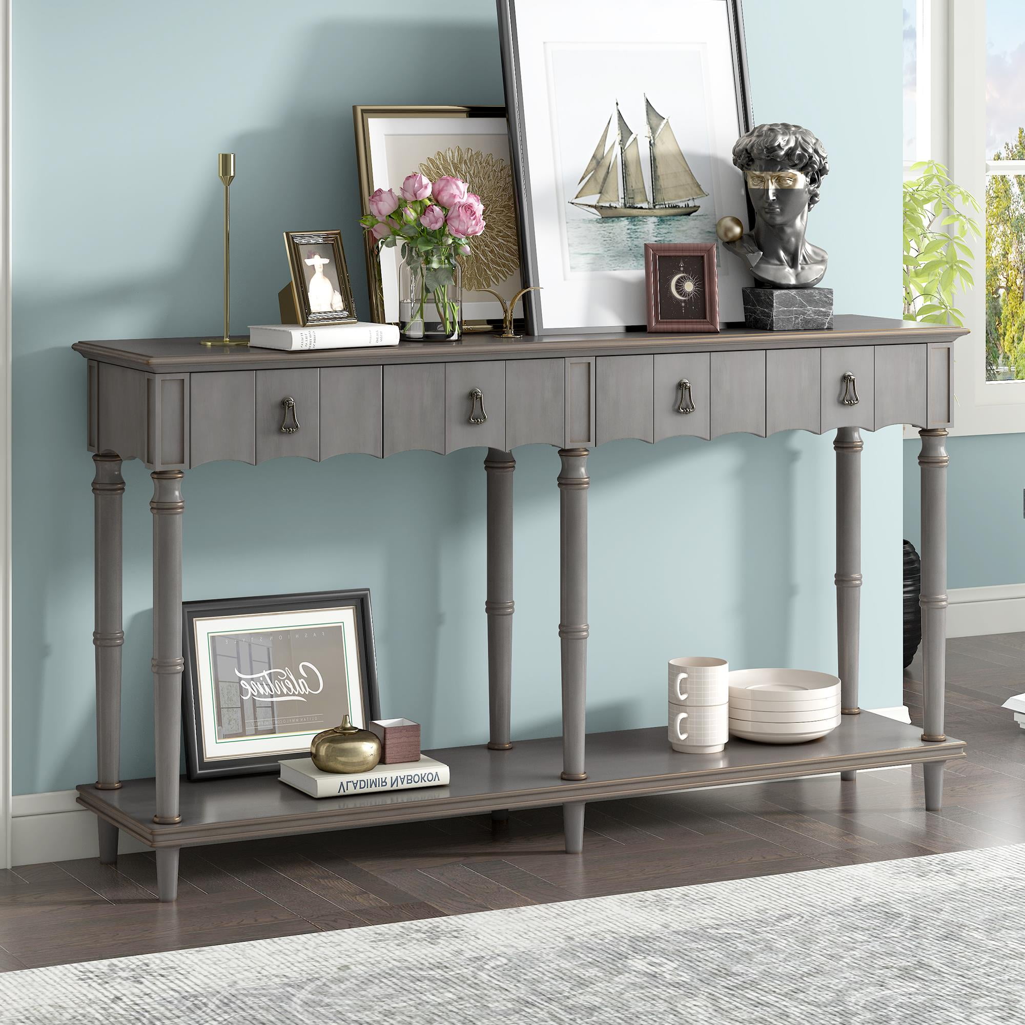 Ubesgoo Luxurious Entryway Console Table Sofa Table Hall Table Side