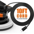 thumbnail image 4 of THINKWORK 10-Inch Buffer Polisher Set with 4 Buffing and Polishing Bonnets, 6 Variable Speed 1500-3600 RPM, Double Handle - Ideal for Car Waxing, 4 of 7