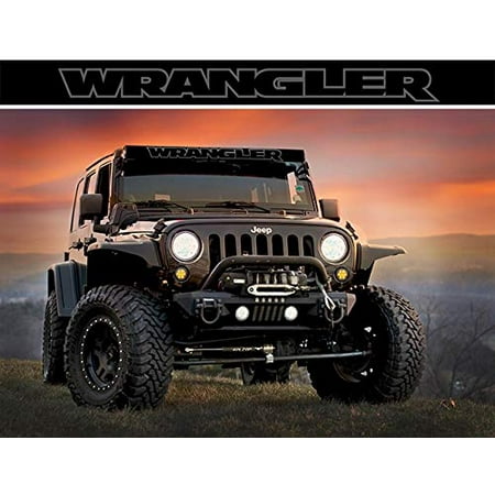 AEROX IND. Wrangler Black LED Light Bar Cover, 52" Insert