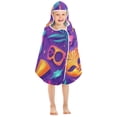 thumbnail image 7 of Purple Mardi Gras Mask Hooded Beach Towel Kids Bath Towels Quick Dry for Pool Swiming 50" x 23.5" Microfiber Soft Bathrobe, 7 of 7