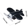 thumbnail image 3 of Motorcycle Helmet Ornament, Rotatable Airplane Motorcycle Decoration, Plastic Wind Spinner Small Plane Accessory for Helmets Bikes Easy Installation, Black, 3 of 6