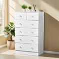 thumbnail image 3 of GZXS 6-Drawer Dresser for Bedroom, 43.9" Tall Modern Chest of Drawers for Closet, Hallway, Living Room, White, 3 of 10